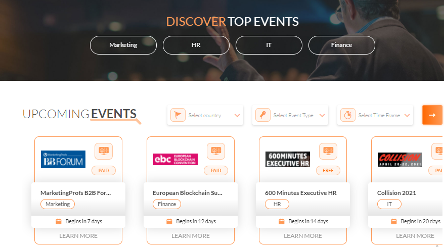 Top events 